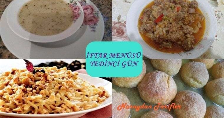 İftar Menüsü Yedinci Gün