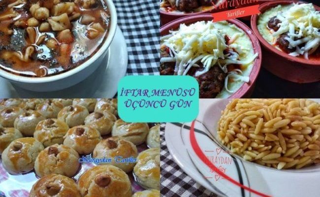 İftar Menüsü Üçüncü Gün